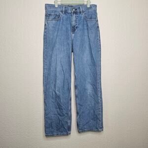 Uniqlo relaxed fit straight leg light wash jeans Men's Size 32 100% cotton